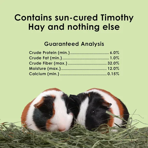 Miniatura 8 de Kaytee Heno Timothy, Alta Fibra, Crecido Específicamente para Animales Pequeños, Conejos, Cobayas, Chinchillas, 2 Libras