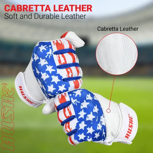 Miniatura 5 de Guantes de bateo de sóftbol, guantes de bateo de béisbol con bandera de Estados Unidos, guantes de bateo de béisbol con bandera estadounidense