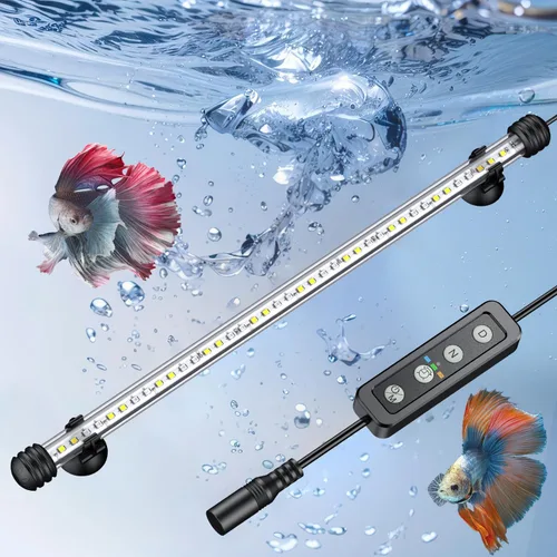 Miniatura 10 de Pawfly Luz LED para Acuario de 1.8 W, Luz Submersible de 7.5 Pulgadas Bajo el Agua para Tanque de Peces con Temporizador de Encendido/Apagado