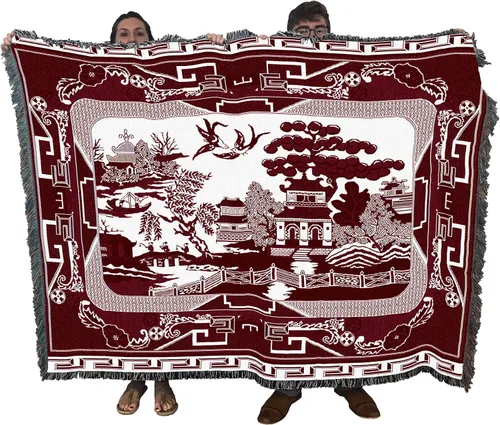 Miniatura 12 de Pure Country Weavers Manta de elefantes asiáticos, diseño de árbol de la vida, tejida de algodón, fabricada en los Estados Unidos (72 x 54 pulgadas)
