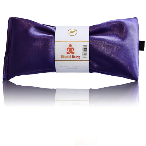Almohadilla de Seda para Ojos con aroma a lavanda - Almohadillas para Ojos con Aromaterapia - Perfectas para Meditación y Relajación (Amatista)