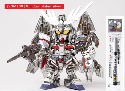 Miniatura 5 de GSI Creos Gundam Marker - Juego de 3 tipos de brillo transparente, mate transparente, plateado Gundam con adhesivo Kanji LOVE