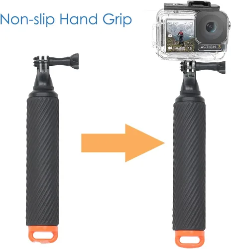 Miniatura 5 de Estuche de buceo y empuñadura flotante para DJI Osmo Action 5, 4 y 3 Protección impermeable, estabilidad mejorada, aventuras submarinas