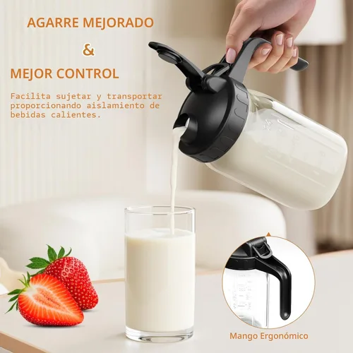 Miniatura 3 de Jarra de leche materna, tarro Mason de 32 onzas, tarro de boca ancha con tapa abatible verde y boquilla de vertido, sello hermético resistente