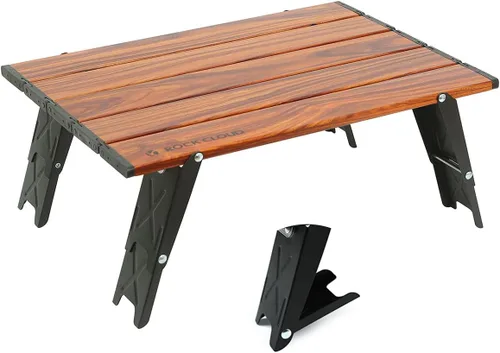 Miniatura 12 de Rock Cloud Mesa de Playa Plegable de Aluminio Ultraligera Ajustable en Altura, Mesa de Camping Portátil Mini