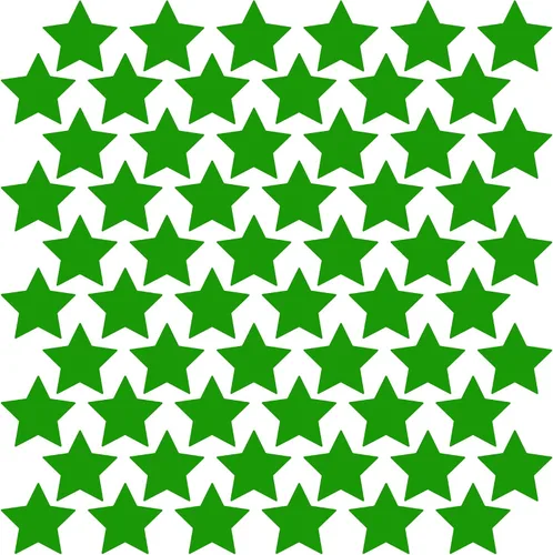 Miniatura 77 de LiteMark Durable Stars, calcomanía roja brillante de 5.5 pulgadas, uso en hormigón liso, azulejos, vidrio, paquete de 8 estrellas Rojo