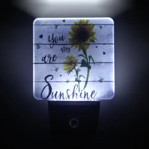 Miniatura 3 de Luz nocturna LED enchufable de girasol, luces nocturnas inteligentes con sensor de atardecer a amanecer, enchufe a la pared, luces nocturnas de bajo