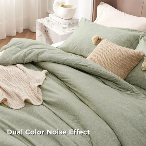 Miniatura 378 de Bedsure Juego de edredón Twin/Twin XL, ropa de cama suave beige para todas las estaciones, juego de cama teñido catiónico, 2 piezas, 1 edredón