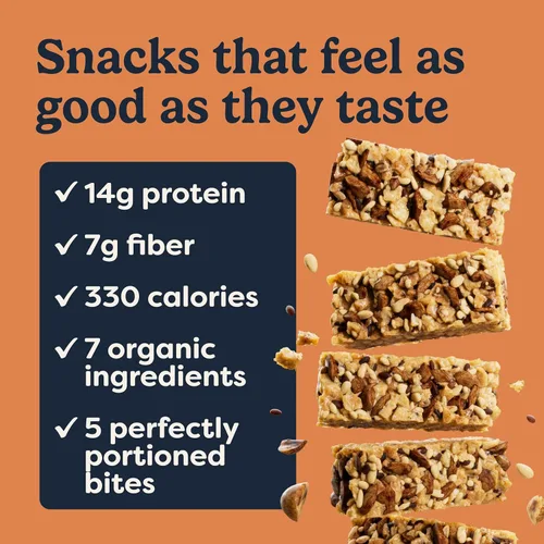 Miniatura 4 de Tosi Organic SuperBites Snacks veganos, 2.4 onzas (paquete de 12), sin gluten, Omega 3s, barras de proteína vegetal con lino y semillas de chía