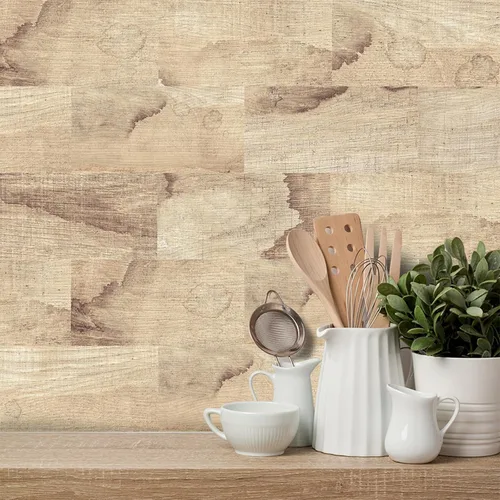 Miniatura 5 de 9pieces Adhesive Tile Stickers for Kitchen Backsplash and Home Decoration Water Resistant PVC Wood Grained Designing