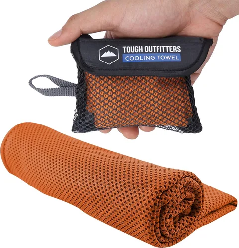 Tough Outdoors Toallas de enfriamiento para cuello y cara, toalla de enfriamiento para el cuello para clima caliente, yoga, deportes, golf, sudor,
