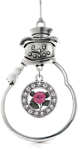Miniatura 40 de Inspired Silver - Roller Queen - Adorno de Navidad plateado - Adorno circular para árbol de Navidad con circonita cúbica - Decoración colgante