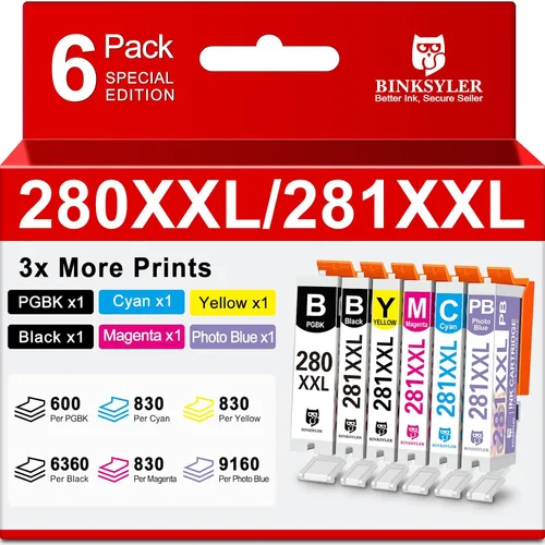 Miniatura 12 de Paquete de 3 cartuchos de tinta negra 281 de repuesto para Canon CLI-281XXL 281XL 281 XXL BK para Canon Pixma TR8520 TS6120 TS6220 TS6320 TR7520