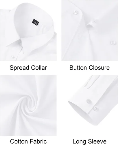 Miniatura 5 de Camisas con botones J.VER para mujer con cuello elástico y manga larga de algodón, camisa de vestir casual de negocios para el trabajo