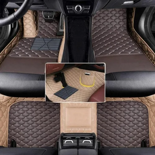 Alfombrillas de cuero completas a medida para auto - Mejora el interior de tu vehículo con forros de piso específicos para vehículos - Perfectas