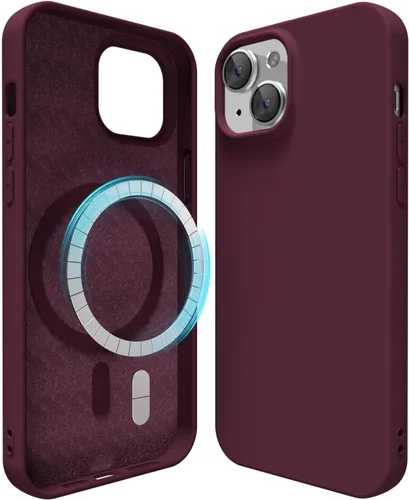 Miniatura 76 de oakxco Funda de silicona para iPhone 12 Pro Max, magnética, compatible con carga inalámbrica Magsafe, cubierta protectora de goma suave y delgada