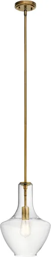 Miniatura 13 de Kichler Everly Colgante de 1 Luz en Acabado Negro Rico, para Sala de Estar, Comedor y Cocina, 100 Vatios, (15.25" A x 10.5" Diá), 42141BK