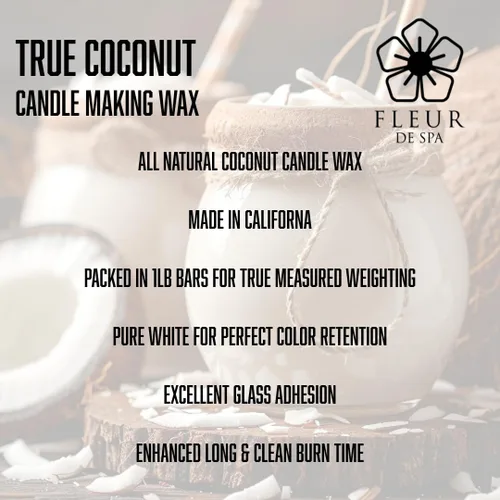 Miniatura 4 de FLEUR DE SPA - Cera de vela de coco de 6 libras – Mezcla de cera de coco totalmente natural de primera calidad – Fabricado en Estados Unidos