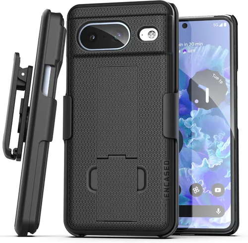 Encased Funda para cinturón compatible con Pixel 8 con clip de funda y soporte (8)