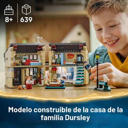 Miniatura 2 de LEGO Harry Potter Privet Drive: La Visita de la Tía Marge Juguete para Niños - Rincón de libros para construir y decoración de habitación para niños
