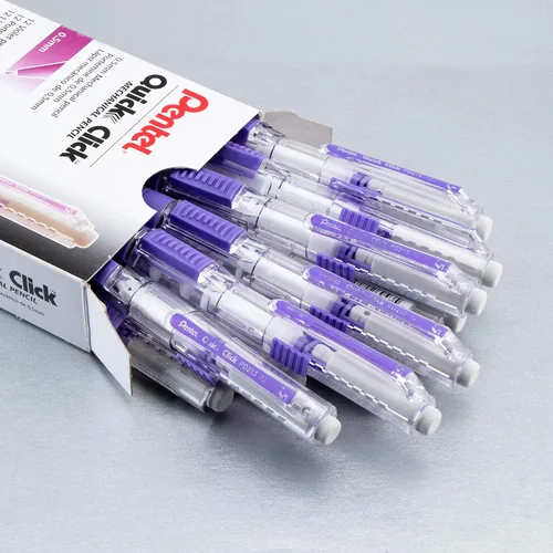 Miniatura 2 de Pentel QUICK CLICK - Portaminas (0.020 in), barril violeta, caja de 12 lápices (PD215V)