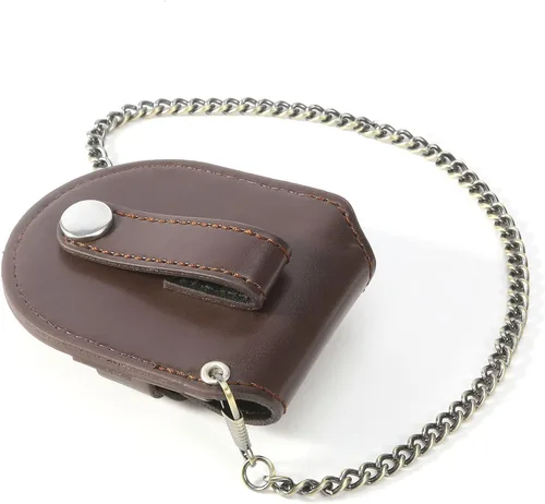 Miniatura 7 de Pocket Watch Leather Case Protector Holder Waist Bag Timepiece General Accessories 47 mm
