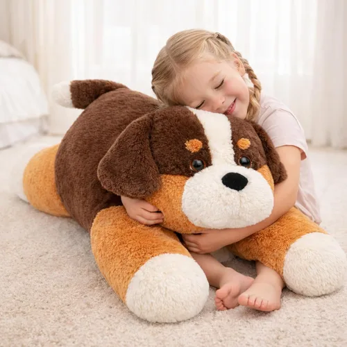 Miniatura 6 de Perro de montaña bernés grande de 32 pulgadas, juguete gigante de felpa suave y esponjoso, regalos de fiesta de cumpleaños para niños y niñas