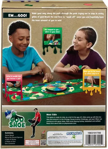 Miniatura 8 de Goo on My Shoe - Juego de mesa familiar tonto y pegajoso - Hecho por niños para niños - para mayores de 4 años - 2-4 jugadores