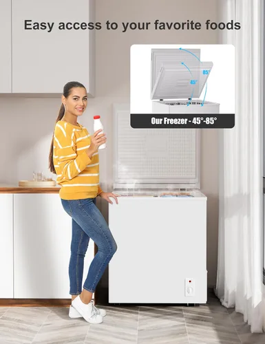 Miniatura 7 de Bodacious Congelador de Cofre de 3.5 pies cúbicos - Compacto, Energéticamente Eficiente y Silencioso Mini Congelador Profundo con Cestas Removibles