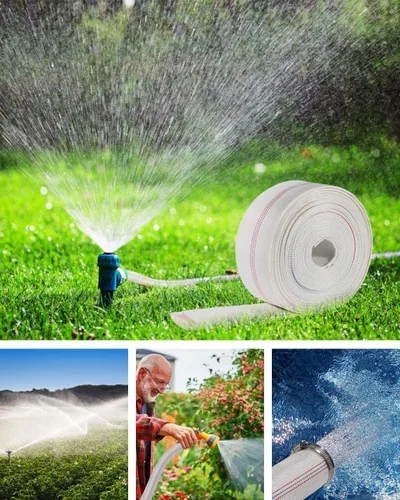 Miniatura 4 de Mangueras de retrolavado de piscina de 2 pulgadas x 65 pies, manguera de jardín plana de PVC reforzado, manguera de descarga de agua con 2