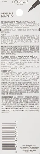 Miniatura 10 de L'Oreal Paris Cosmetics Infallible Paints Delineador de ojos, Azul Electric
