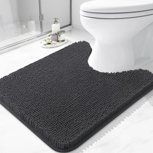 Miniatura 94 de Arotive Alfombras de baño de felpilla extrasuaves y absorbentes, de 24 x 16 pulgadas, lavables a máquina, parte trasera de goma antideslizante