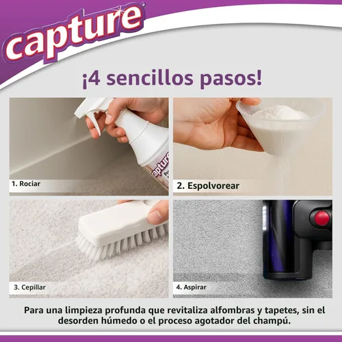 Miniatura 7 de Capture Limpiador en seco para alfombras y alfombras con tapa resellable, solución de limpieza de alfombras para el hogar, automóvil, perros