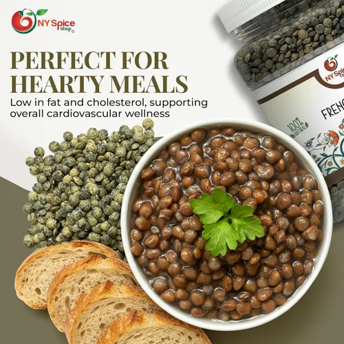 Miniatura 6 de NY Spice Shop Lentejas francesas – Lentejas verdes francesas de 1.5 libras – Granos secos de lentejas – Rico en proteínas y fibra – Ideal