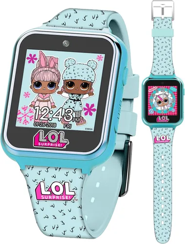 Accutime L.O.L. Surprise! Reloj inteligente interactivo con pantalla táctil para niños, Azul claro, 40 mm, Moderno