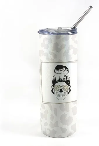 Miniatura 12 de Come On Babe Let's Go Party – Personalizar con nombre – Vaso de viaje de acero inoxidable blanco de 20 onzas con popote – Aislamiento al vacío