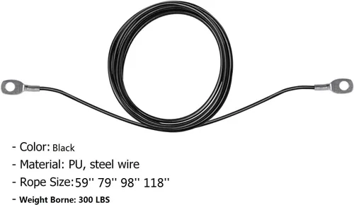 Miniatura 3 de Cable de Polea de Fitness, Accesorios de Reemplazo para Máquina de Cable, Accesorios de Polea de Cable para Gimnasio - Cuerda de Acero Resistente