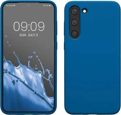 Miniatura 189 de kwmobile Funda compatible con Samsung Galaxy S22 - Funda de silicona TPU con acabado suave - Blue Reef