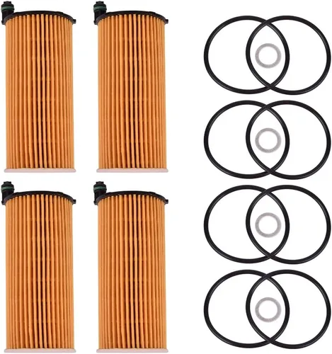 Filtros de aceite con juntas tóricas y juntas de tapón de drenaje 26320-3N000 Compatibles con Genesis G80 GV80 3.5L 2021-2023/GV70 3.5L