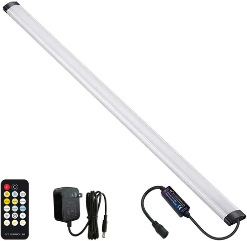 Miniatura 8 de Iluminación regulable debajo del gabinete, barra de luz LED que cambia de temperatura de color, luz diurna a luz blanca cálida, lámpara de control