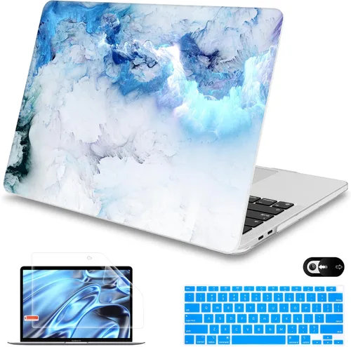 Miniatura 9 de Mektron para MacBook Air 13 Funda A1466/A1369 (versión 2010-2017), cubierta rígida de plástico con fijación a presión para MacBook Air 13.3 pulgadas
