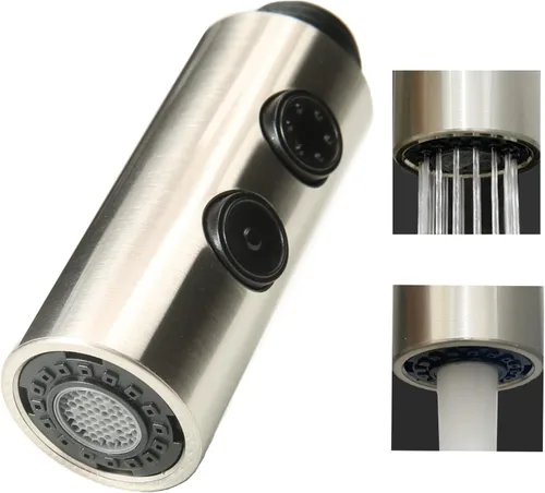 Cabezal rociador de grifo de fregadero de cocina, accesorio rociador de 2 funciones para grifo, pieza de repuesto de cabezal de grifo extraíble,