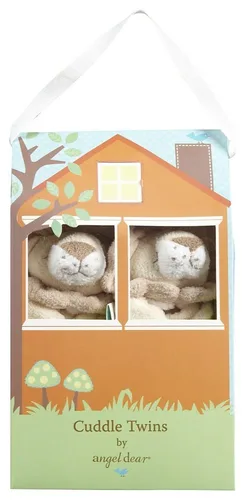 Miniatura 6 de Set de muñecos para abrazar Angel Dear, Cuddle Twins., Cordero rosado