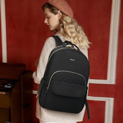 Miniatura 6 de Mochila para laptop para mujer, mochilas de viaje de negocios de 15.6 pulgadas, mochila escolar para niñas, profesores, mochila apta para la Negro