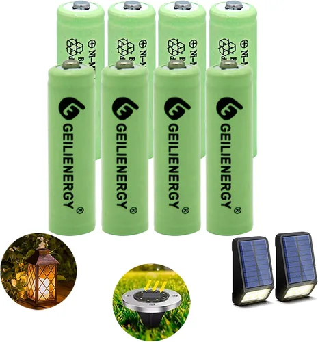 Miniatura 13 de Baterías de luz solar AA Ni-Cd AA 600mAh 1.2V baterías recargables AA baterías recargables para luces solares lámpara solar (paquete de 12)
