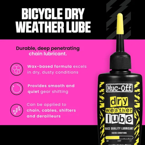 Miniatura 2 de Muc-Off Lubricante en seco para cadena de bicicleta Bio 50ml con fórmula a base de cera para cambios de marcha suaves Crea una capa protectora