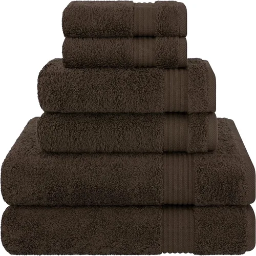 Miniatura 100 de Cotton Paradise 4 piezas de toallas turcas para baño, juego de toallas extra grandes suaves y afelpadas para baño, color beige