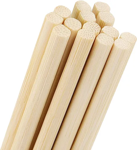 Miniatura 3 de MANCHAP 500 pares de palillos desechables de 8 pulgadas, palillos de bambú de 7.9 in a granel, palillos de madera china para comer, catering, comida