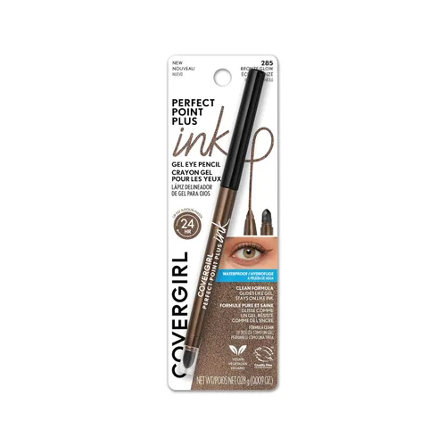 Miniatura 9 de COVERGIRL Perfect Point Plus - Lápiz de ojos de gel de tinta, pigmentado, de larga duración, fórmula vegana, negro azabache mate 275, 0.01 onzas
