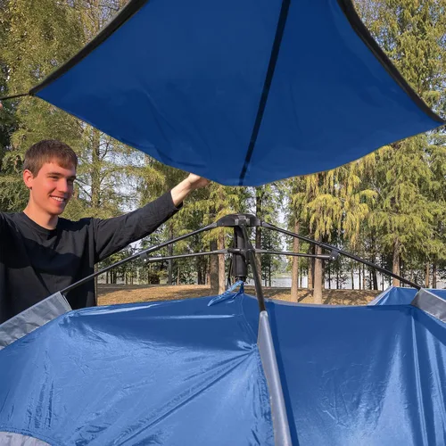 Miniatura 4 de Night Cat Pop Up Tent 2-3 Persons Instant Set Up Tent with Footprint Tarp & Porch, Automatic Double Layer Waterproof Camping Tent with Rainfly Azul
